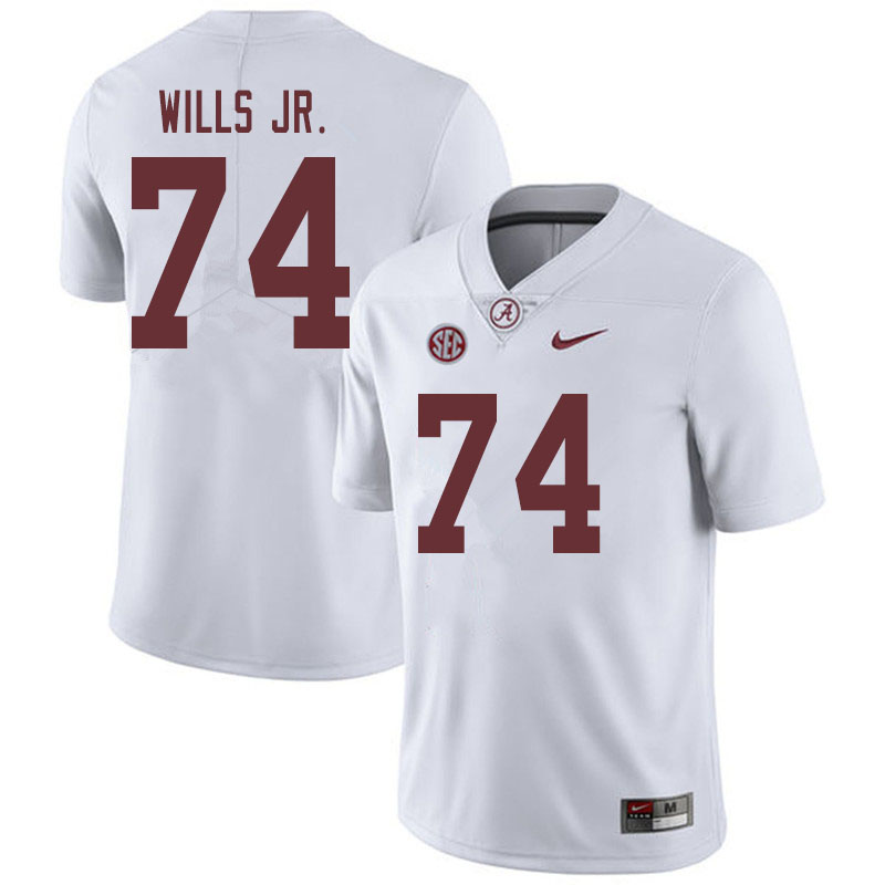 Men #74 Jedrick Wills Jr. Alabama Crimson Tide College Football Jerseys Sale-White